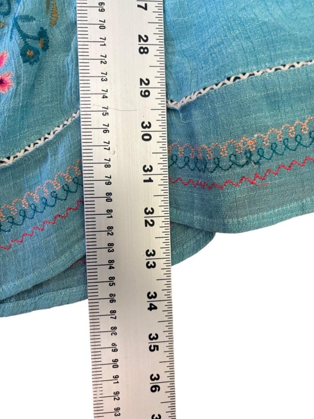 Umgee Women's Teal-Colored with Embroidered Details Short Dress - Picture 7 of 7